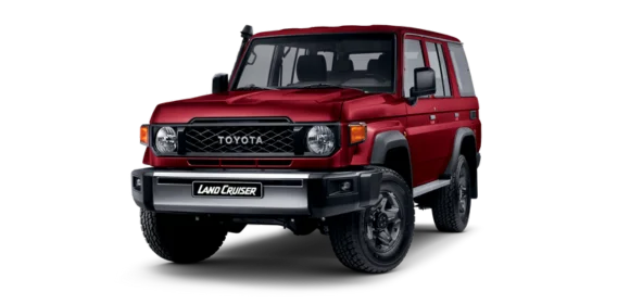 Land Cruiser 70 rojo oscuro metalico