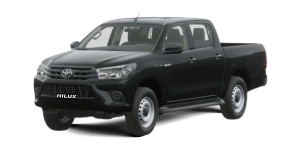 Toyota Hilux negro actitud metalico