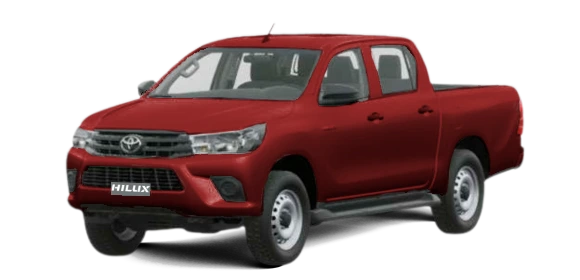 Toyota Hilux rojo carmesi metalico